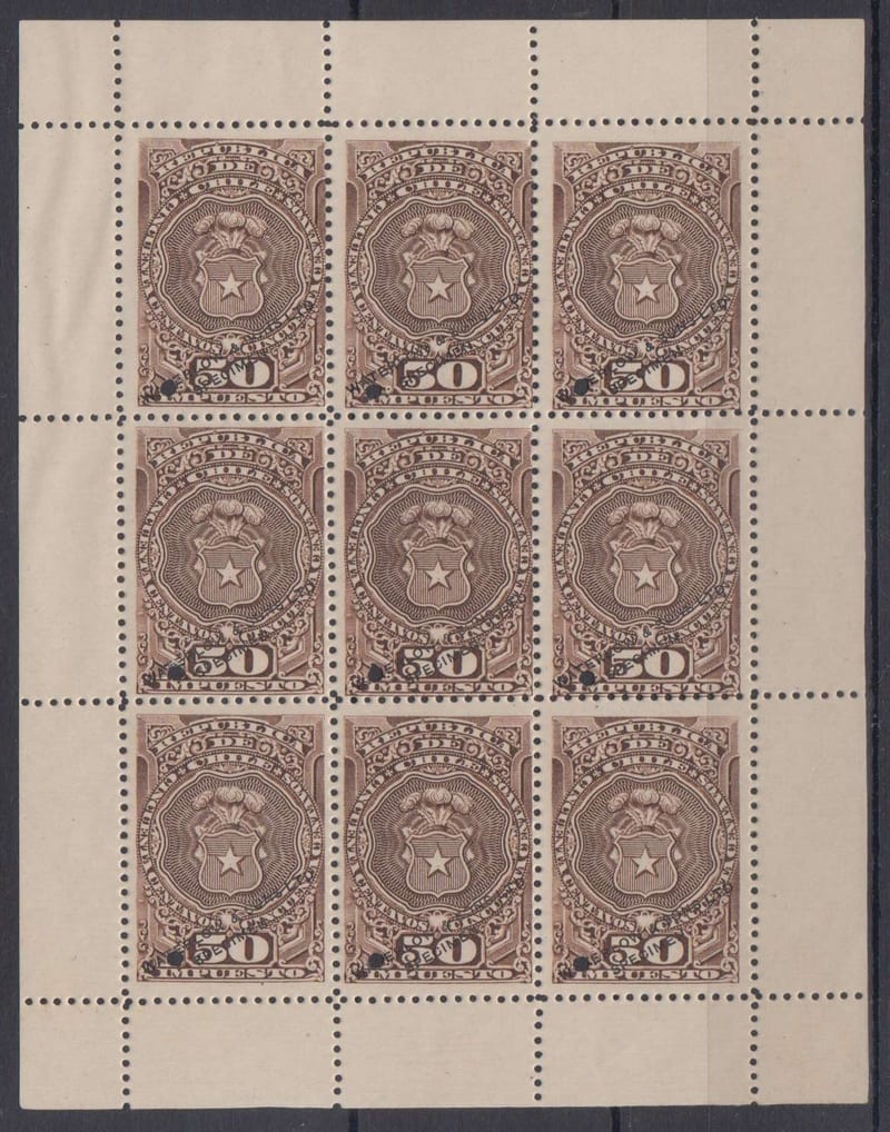 Chile 1890 — Revenues used as postage
