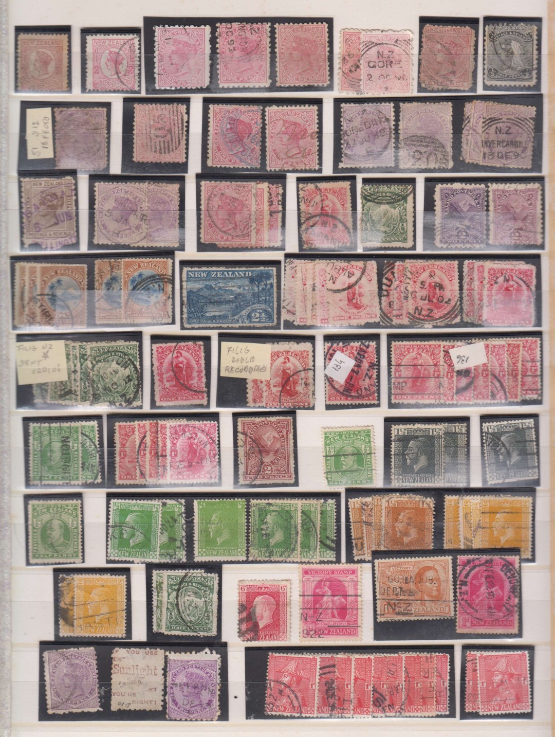 New Zealand — Better collection on 12 double stock book pages filled with better items, sets, etc