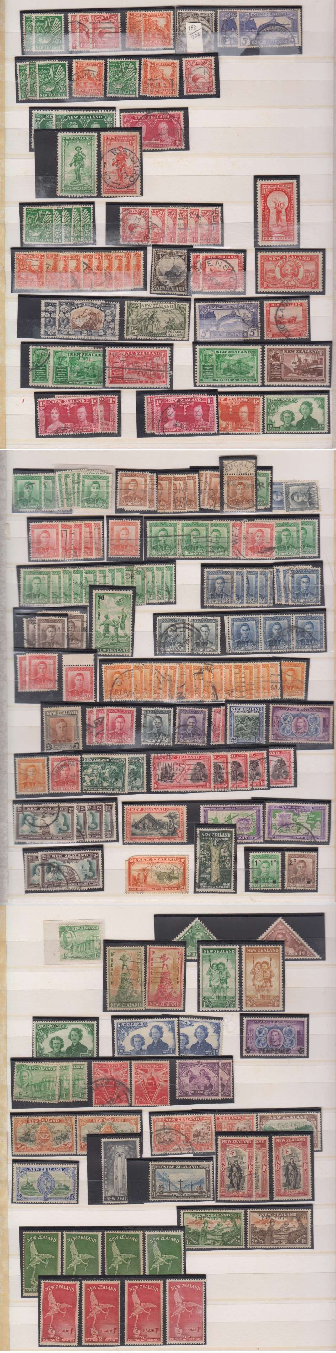New Zealand — Better collection on 12 double stock book pages filled with better items, sets, etc