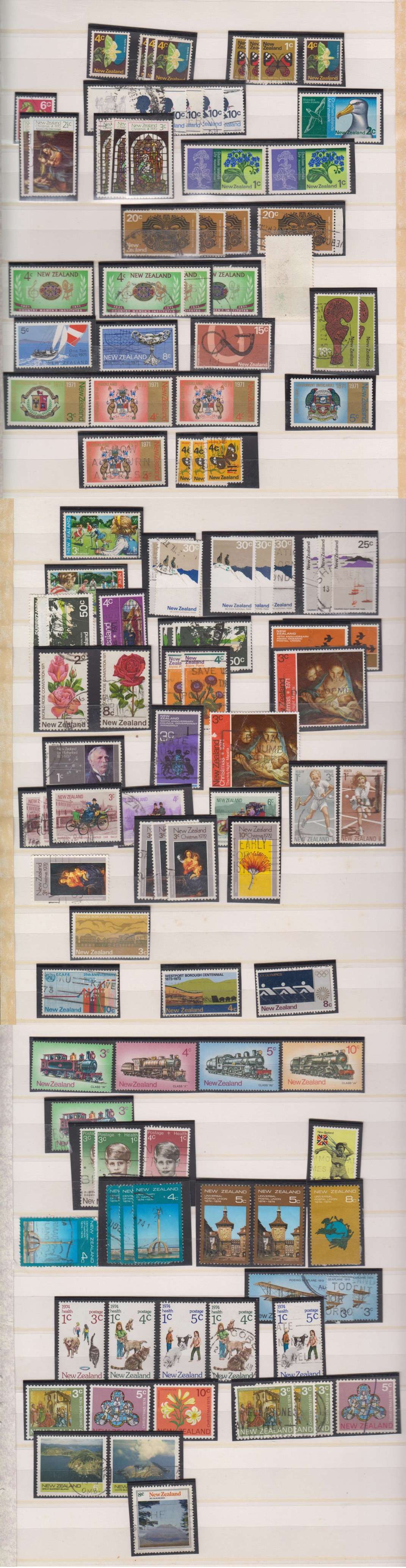 New Zealand — Better collection on 12 double stock book pages filled with better items, sets, etc