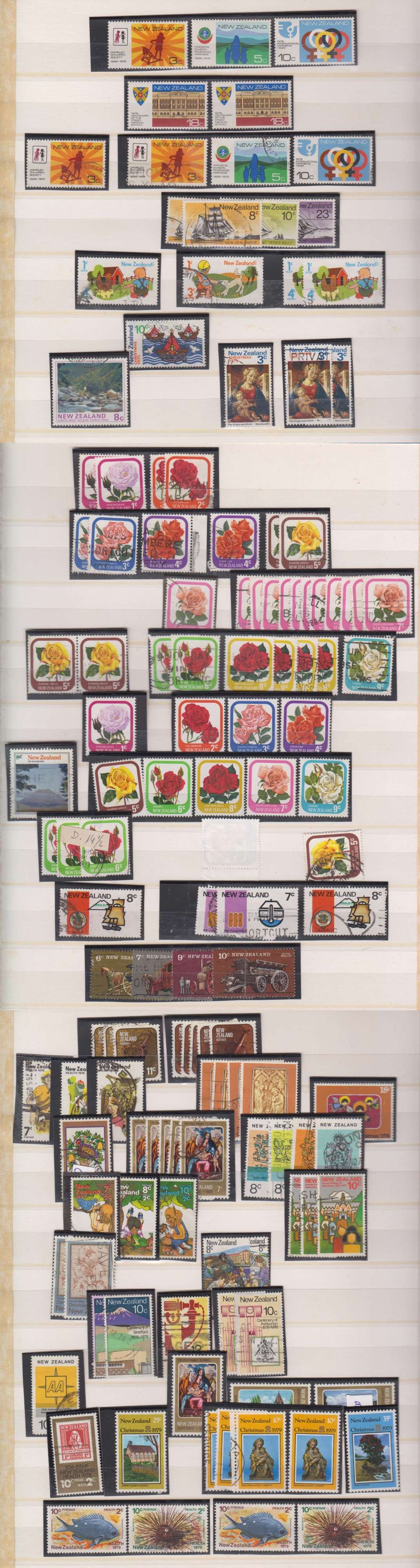 New Zealand — Better collection on 12 double stock book pages filled with better items, sets, etc