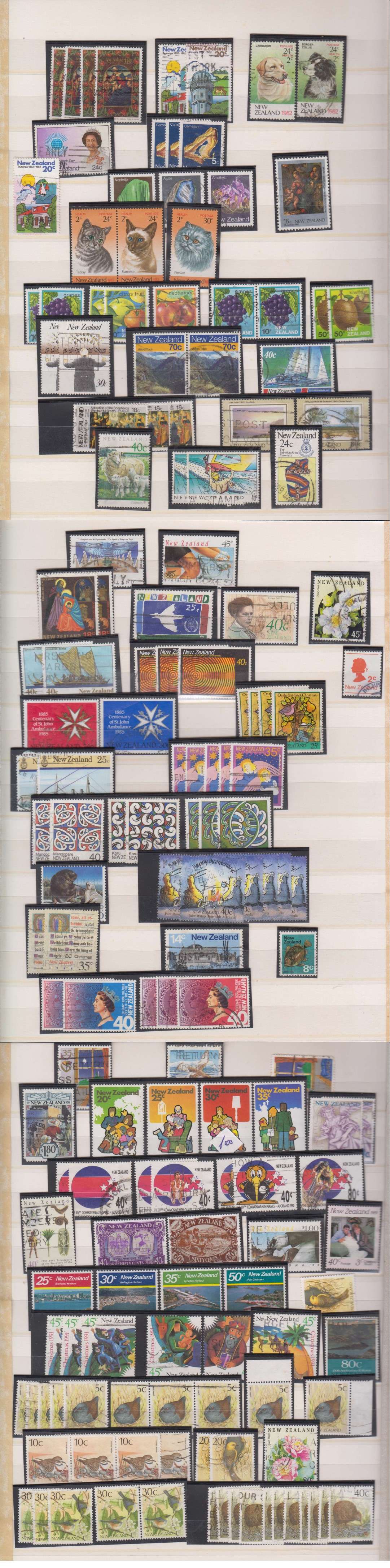 New Zealand — Better collection on 12 double stock book pages filled with better items, sets, etc