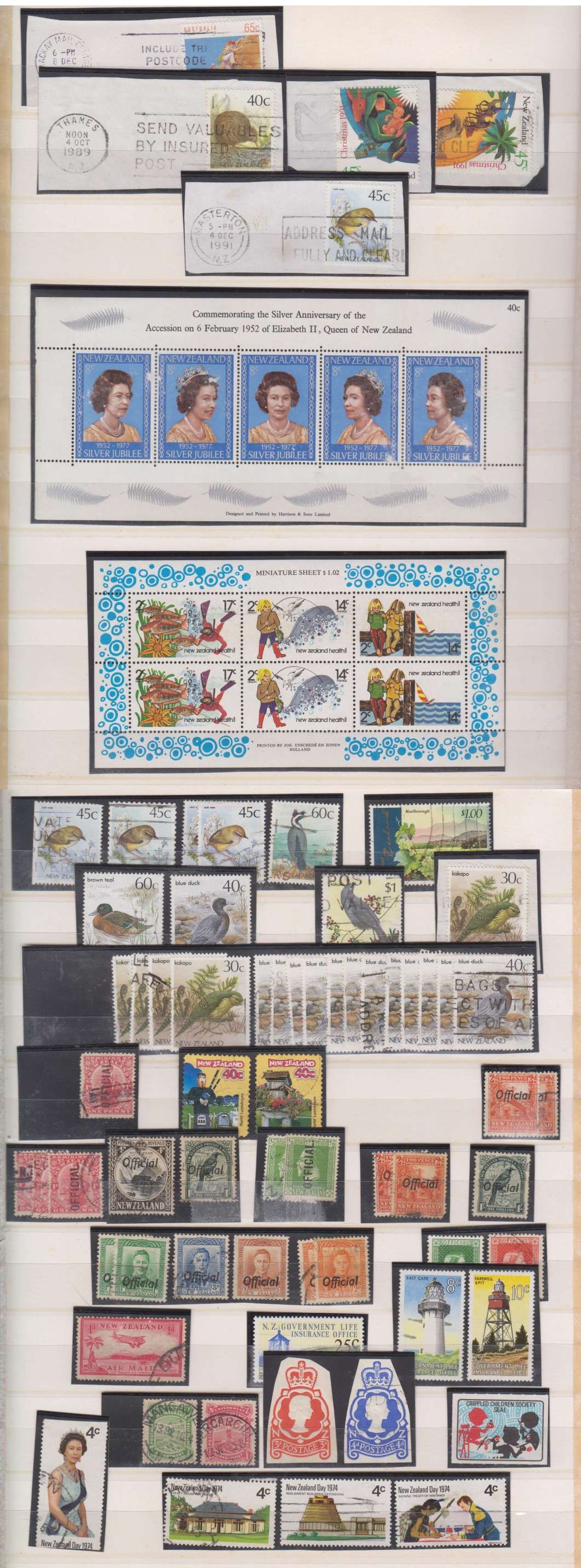 New Zealand — Better collection on 12 double stock book pages filled with better items, sets, etc