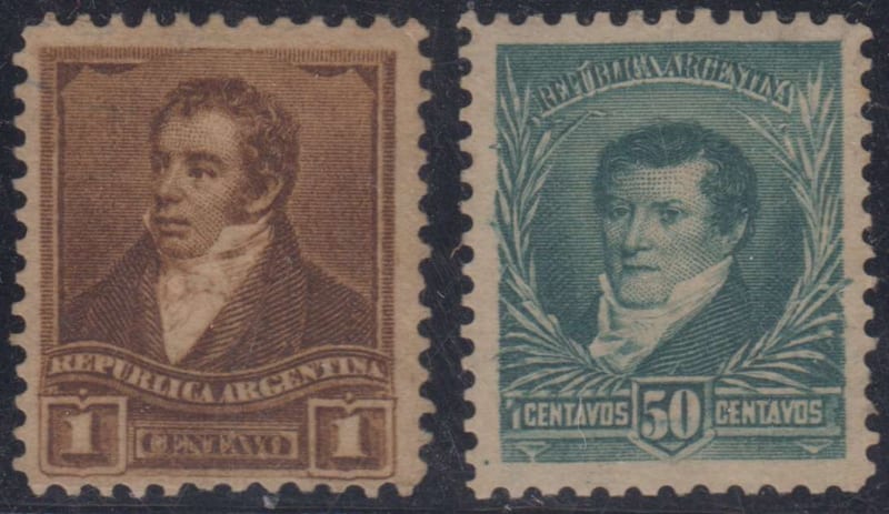 Argentina 1892 — Scott 93F & 102F