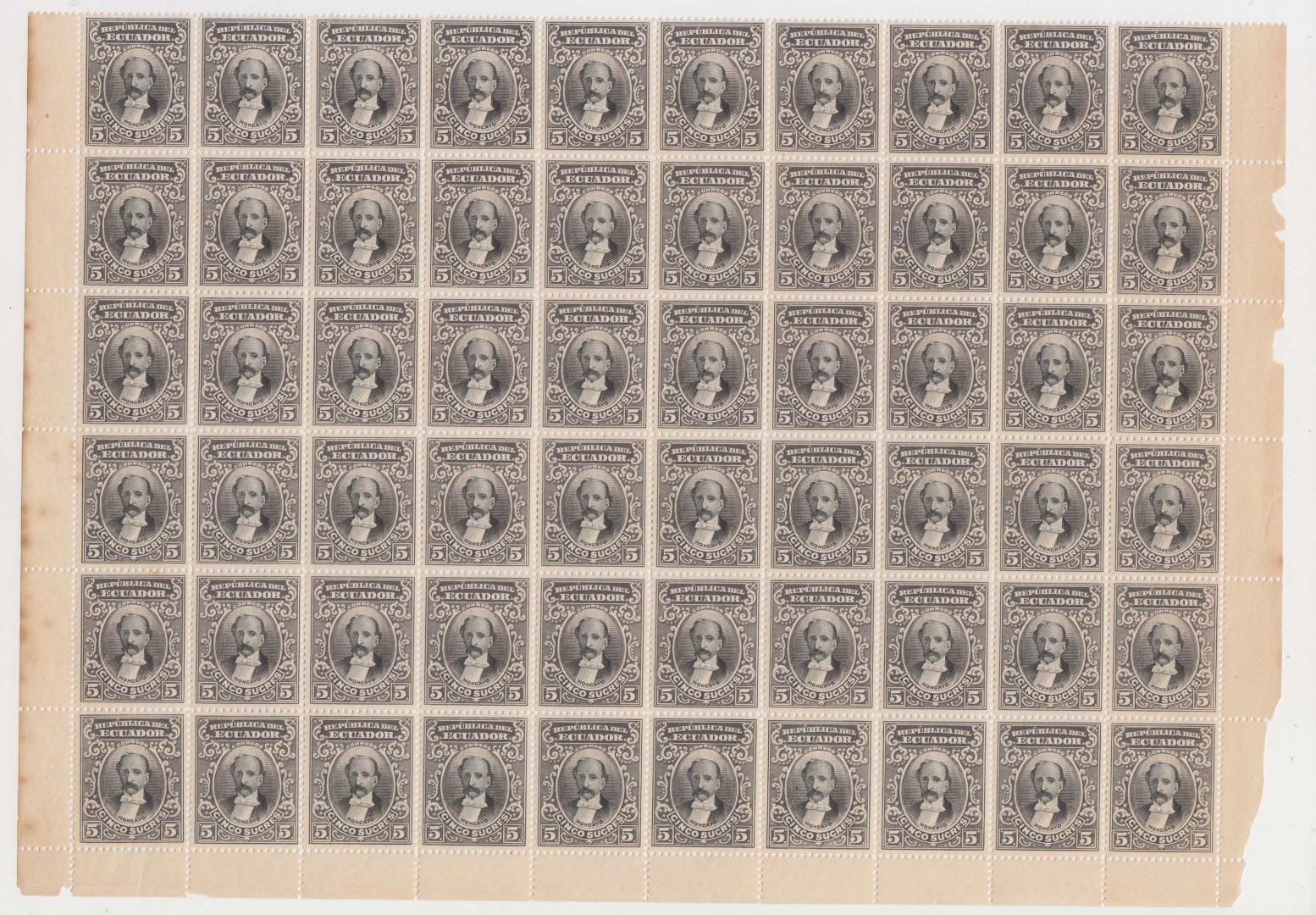 Ecuador 1901 — Scott 146-152