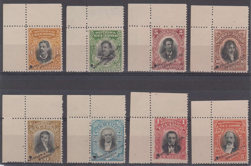 Ecuador 1899 — Scott 137-144