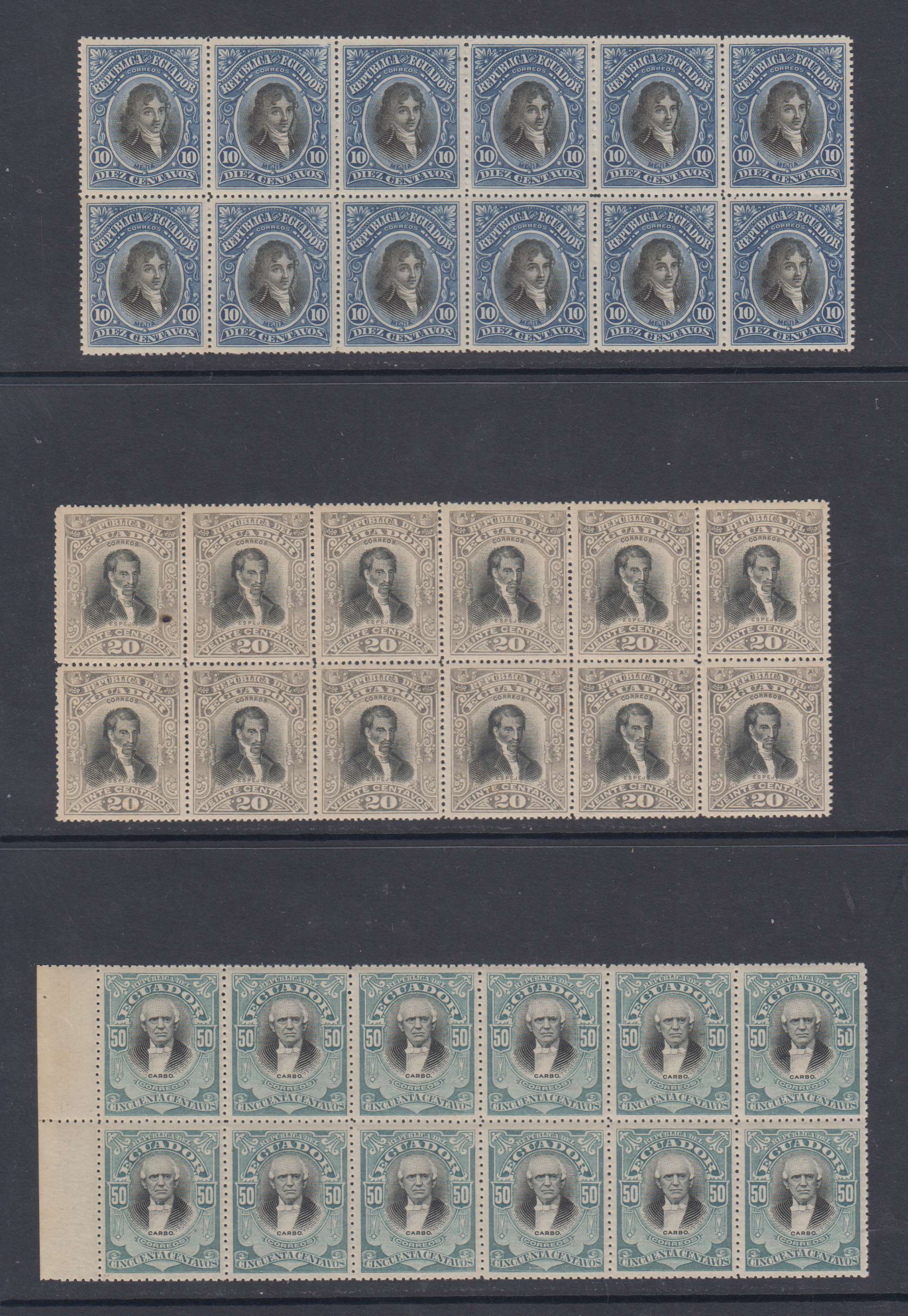 Ecuador 1901 — Scott 146-152