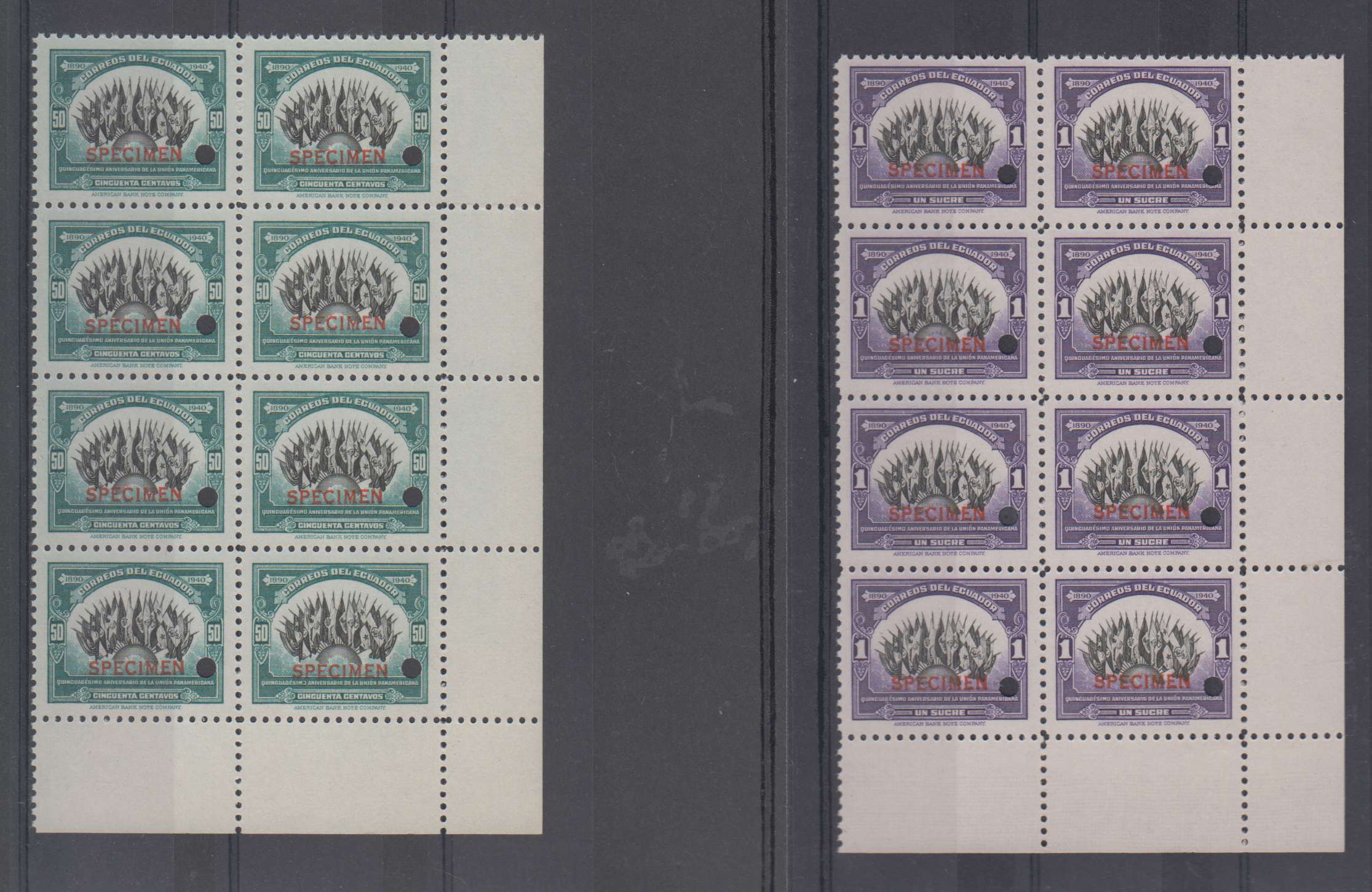 Ecuador 1940 — Scott 394-397