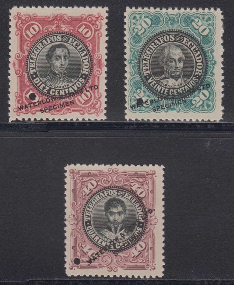 Ecuador 1900 — Telegraph stamps