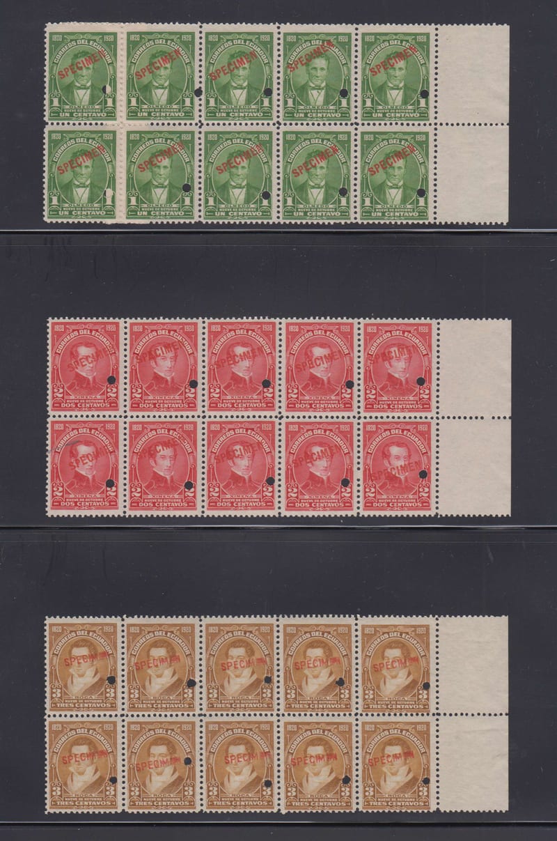 Ecuador 1920 — Scott 229-242