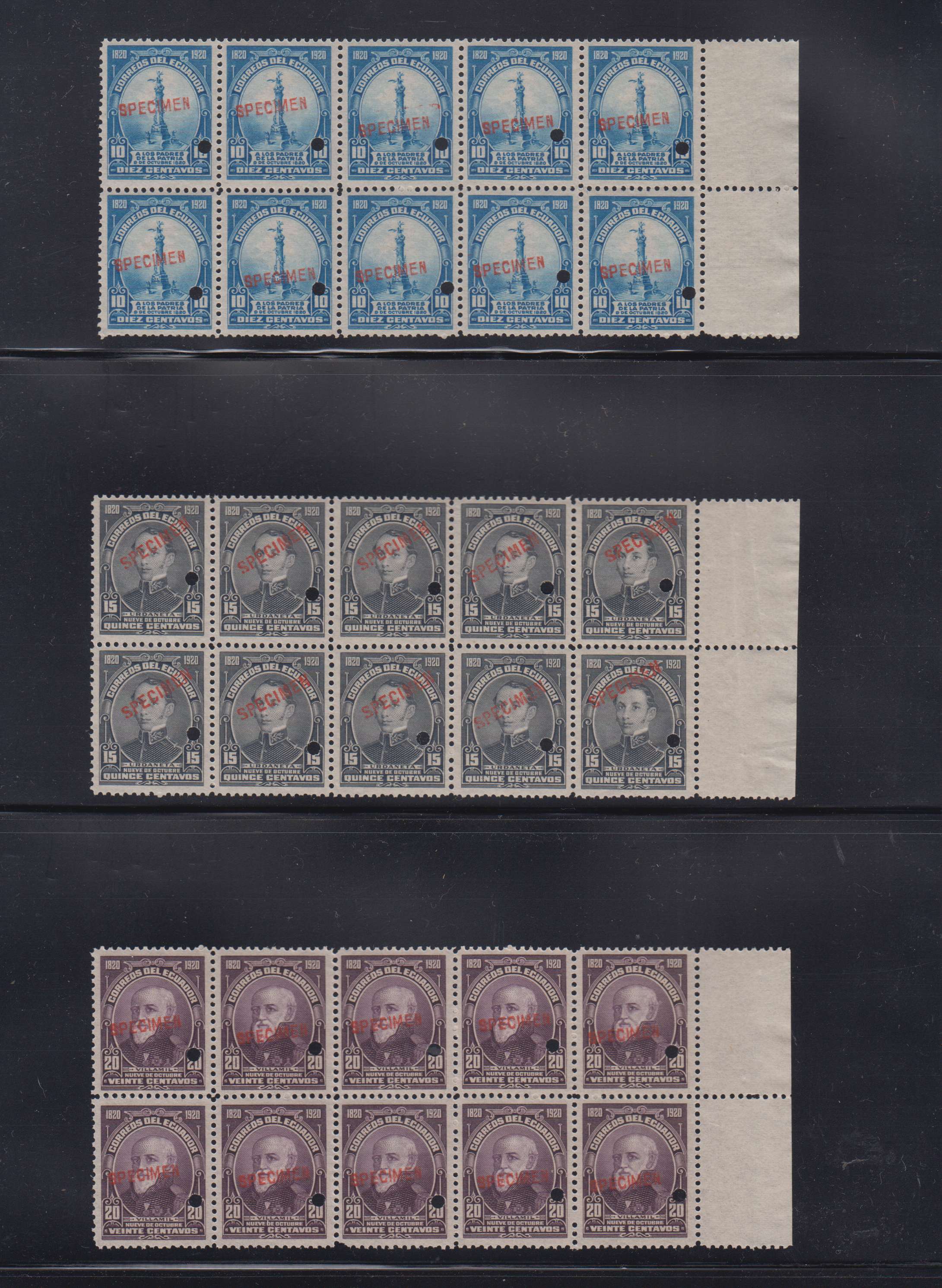 Ecuador 1920 — Scott 229-242