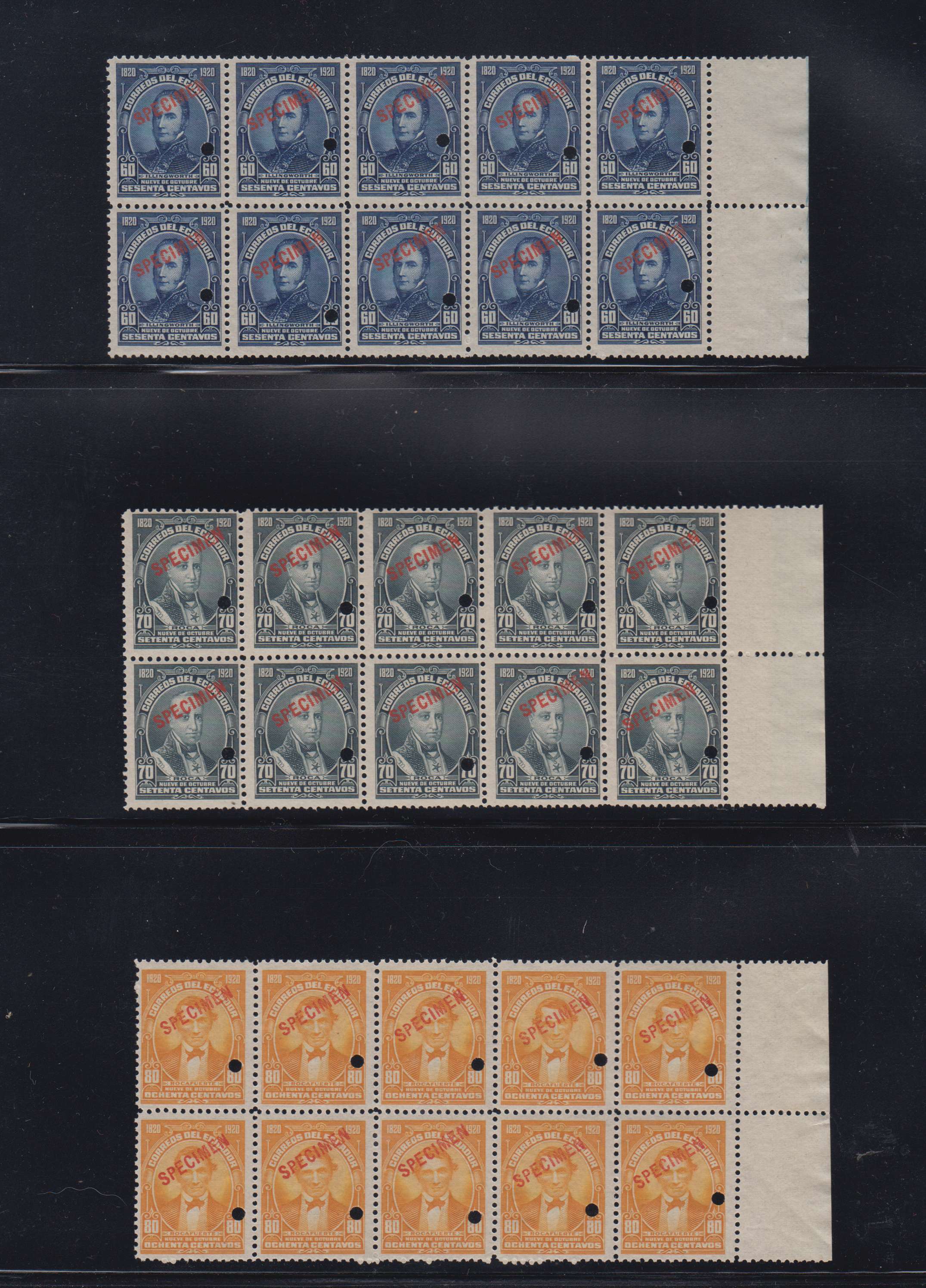 Ecuador 1920 — Scott 229-242
