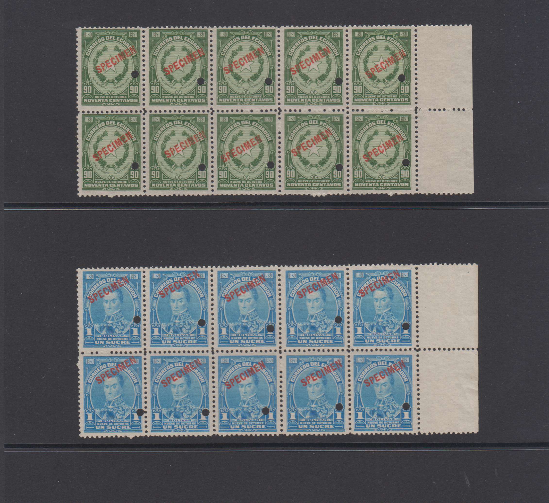 Ecuador 1920 — Scott 229-242
