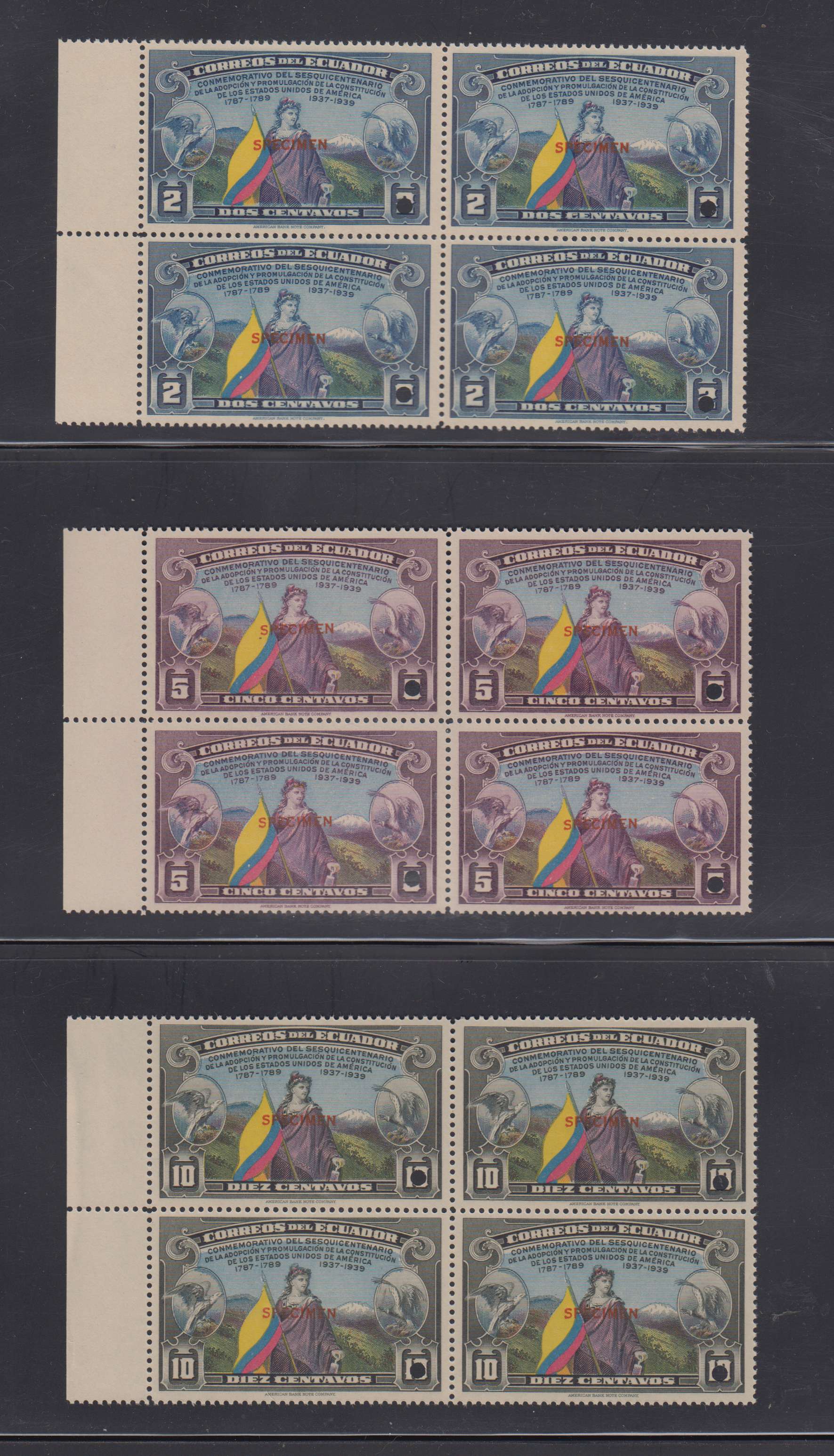 Ecuador 1938 — Liberty & Flag issue
