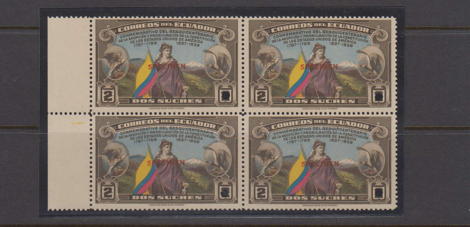 Ecuador 1938 — Liberty & Flag issue