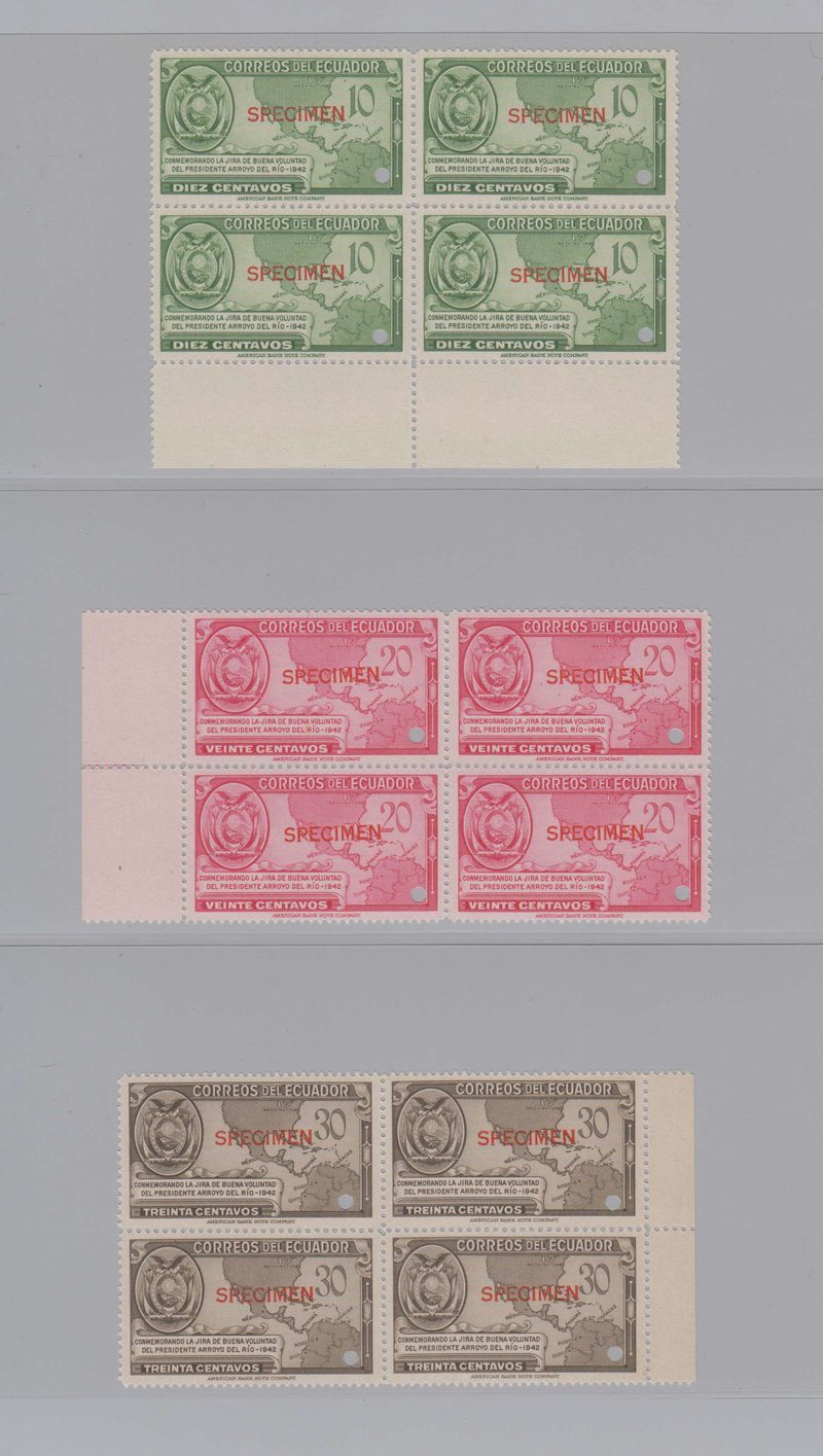 Ecuador 1944 — Scott 423-428