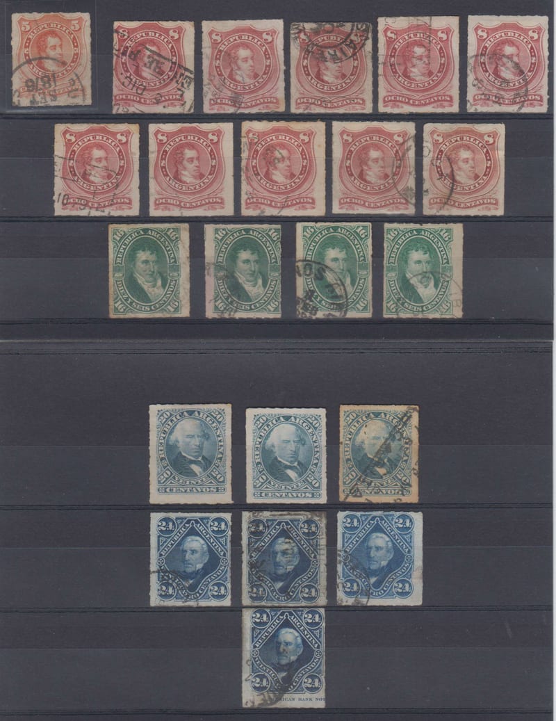 Argentina 1876 — Scott 33-37