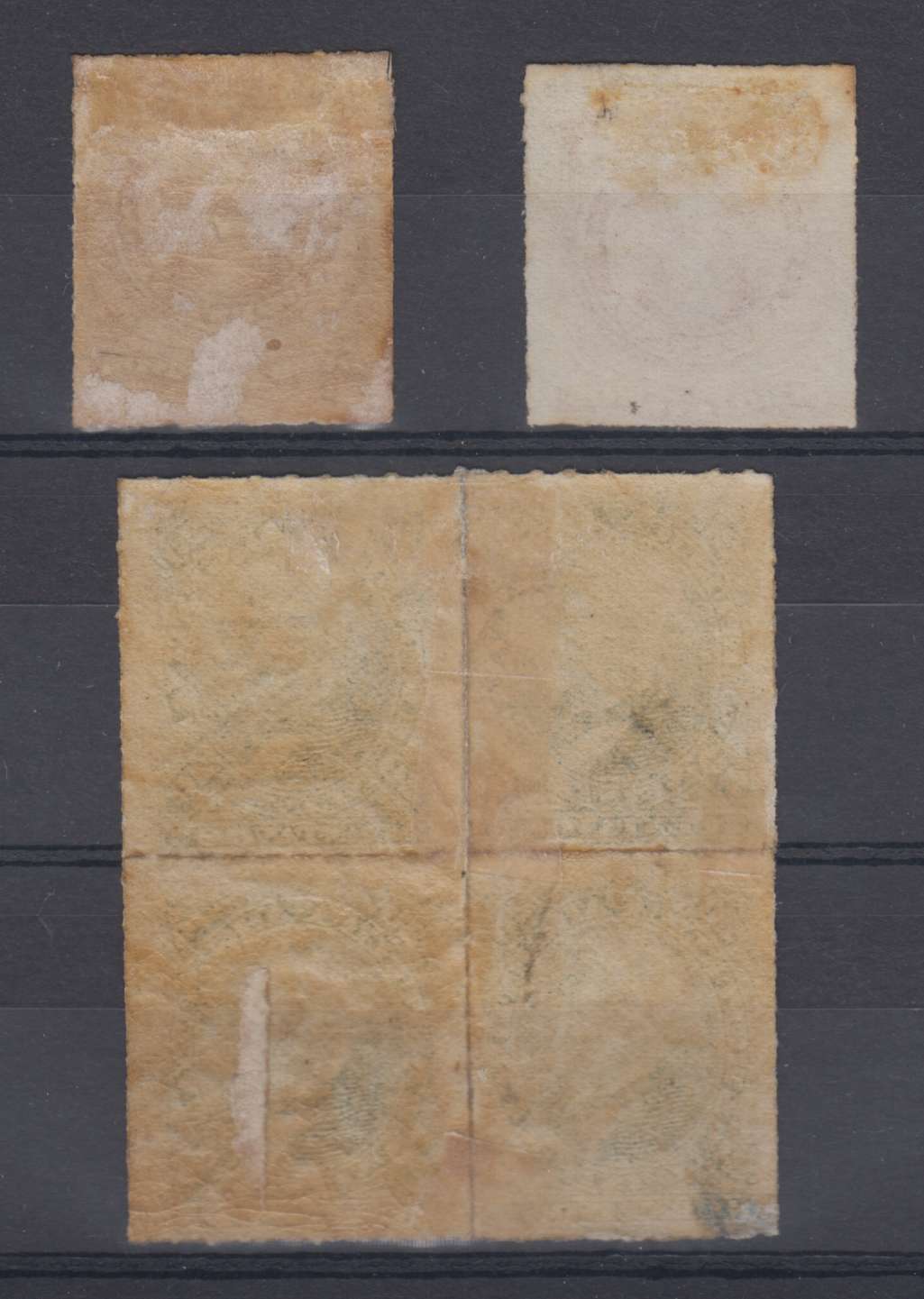 Argentina 1876 — Scott 34(2x) & 36 block of four