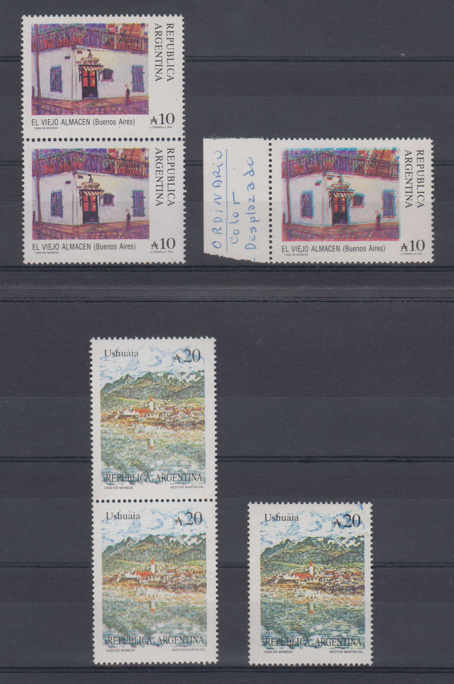 Argentina 1988 — Scott 1618A & 1635B