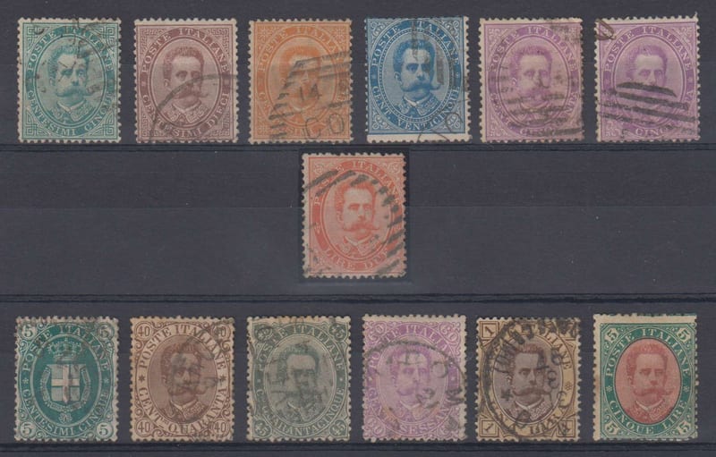 Italy 1879 — Scott 45-48 & 50-57