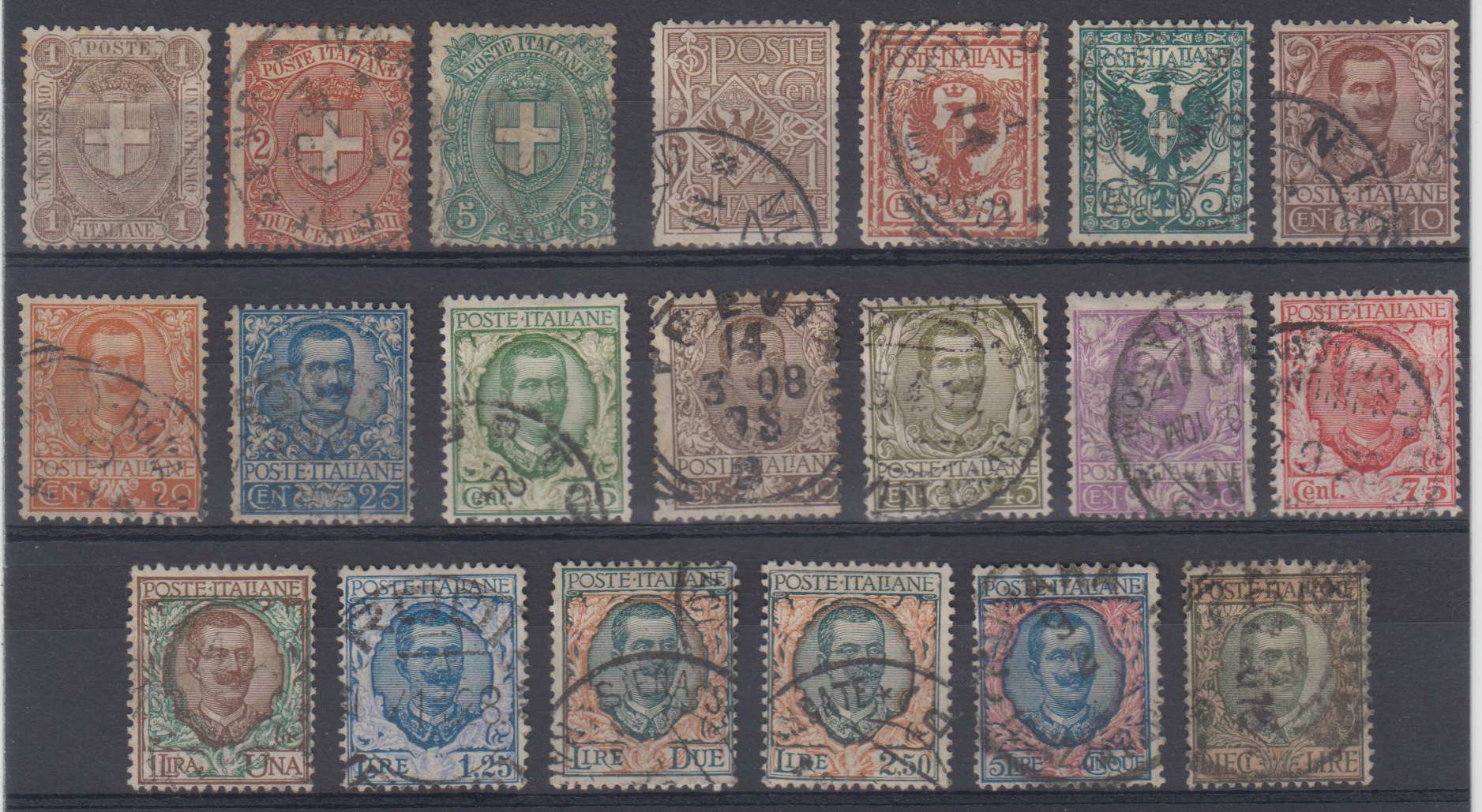 Italy 1896 — Scott 73-91 & 114