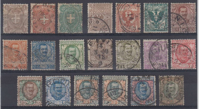 Italy 1896 — Scott 73-91 & 114