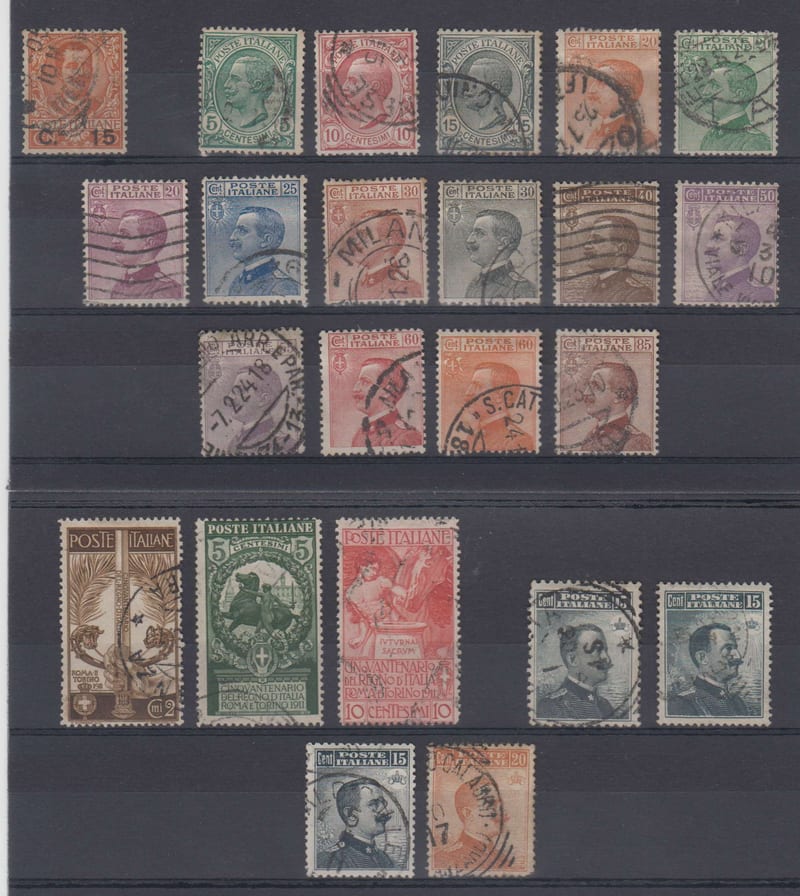 Italy 1905 — Scott 92 thru 133 no complete
