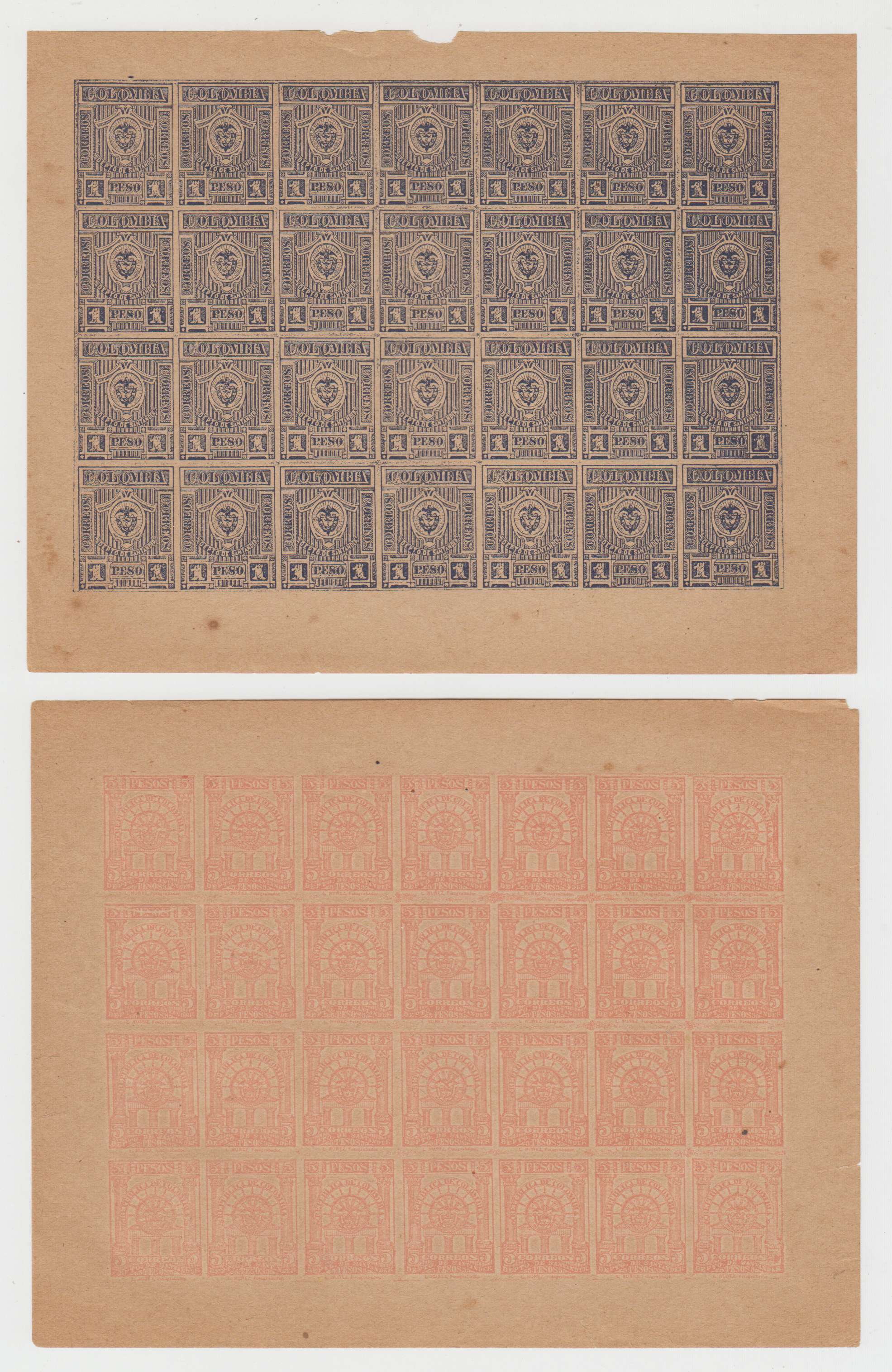 Colombia 1905 — Scott 30-36