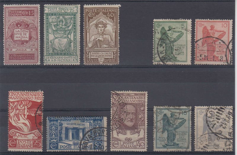 Italy 1921 — Scott 133-142