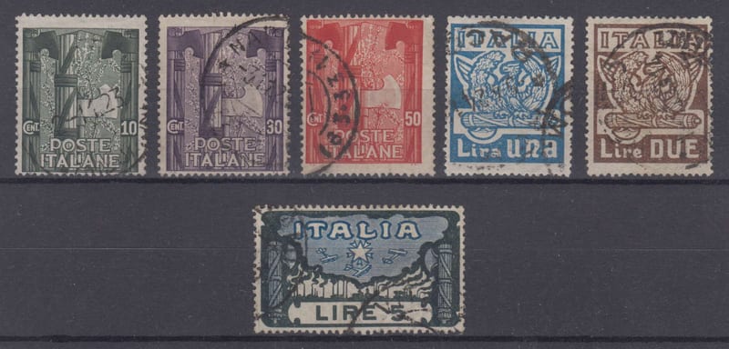 Italy 1923 — Scott 159-164