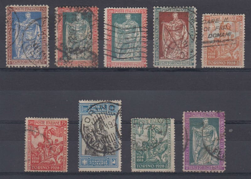 Italy 1928 — Scott 201-208 & 202a