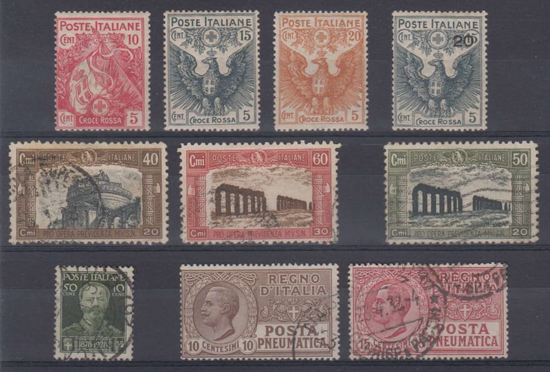 Italy 1913 — Semipostal & pneumatic part