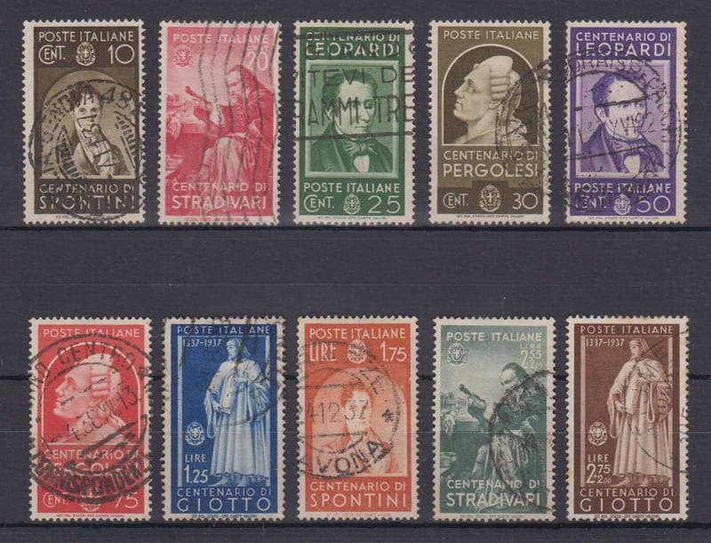 Italy 1937 — Scott 387-396