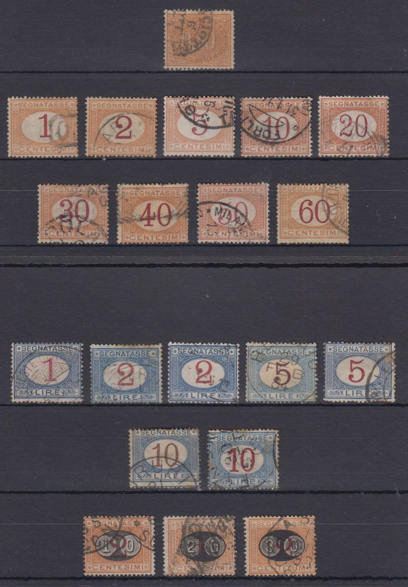 Italy 1869 — Postage due stamps