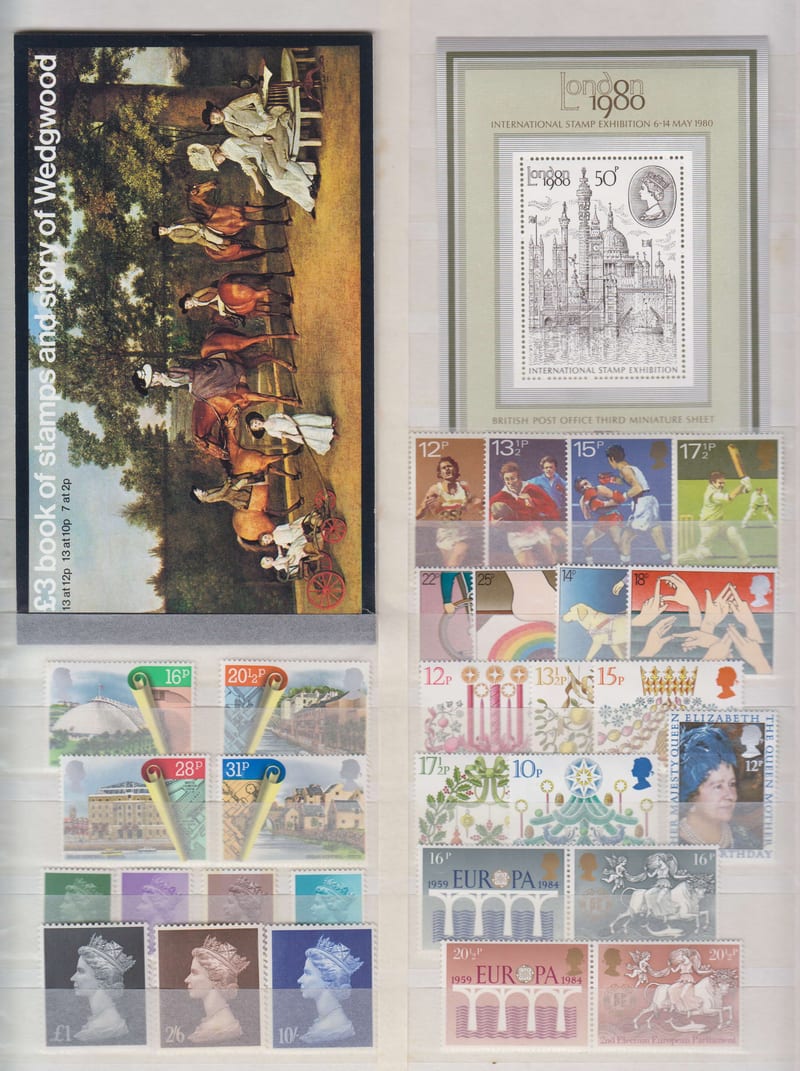 Argentina 1979 — Better group of 315 stamps & 8 booklets on four double stock pages, chiefly in full sets…