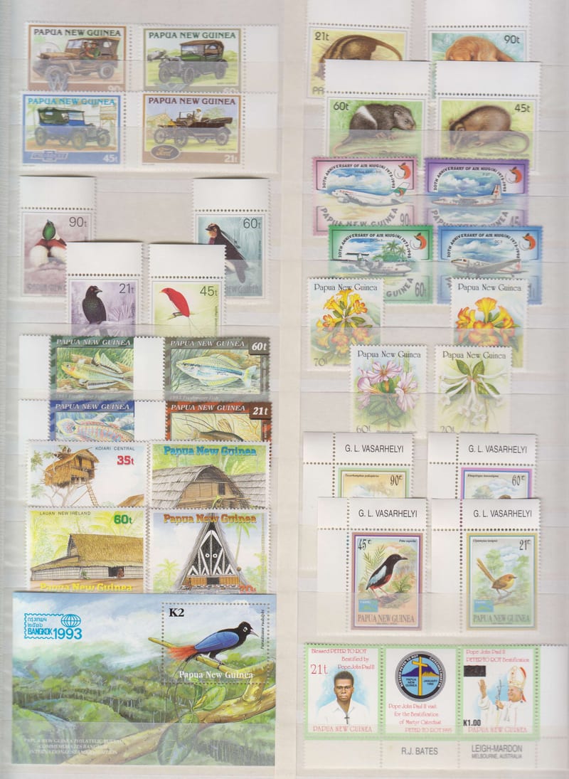 Argentina 1991 — Better group of 218 stamps including two strips & 4 souvenir sheets chiefly in full sets
