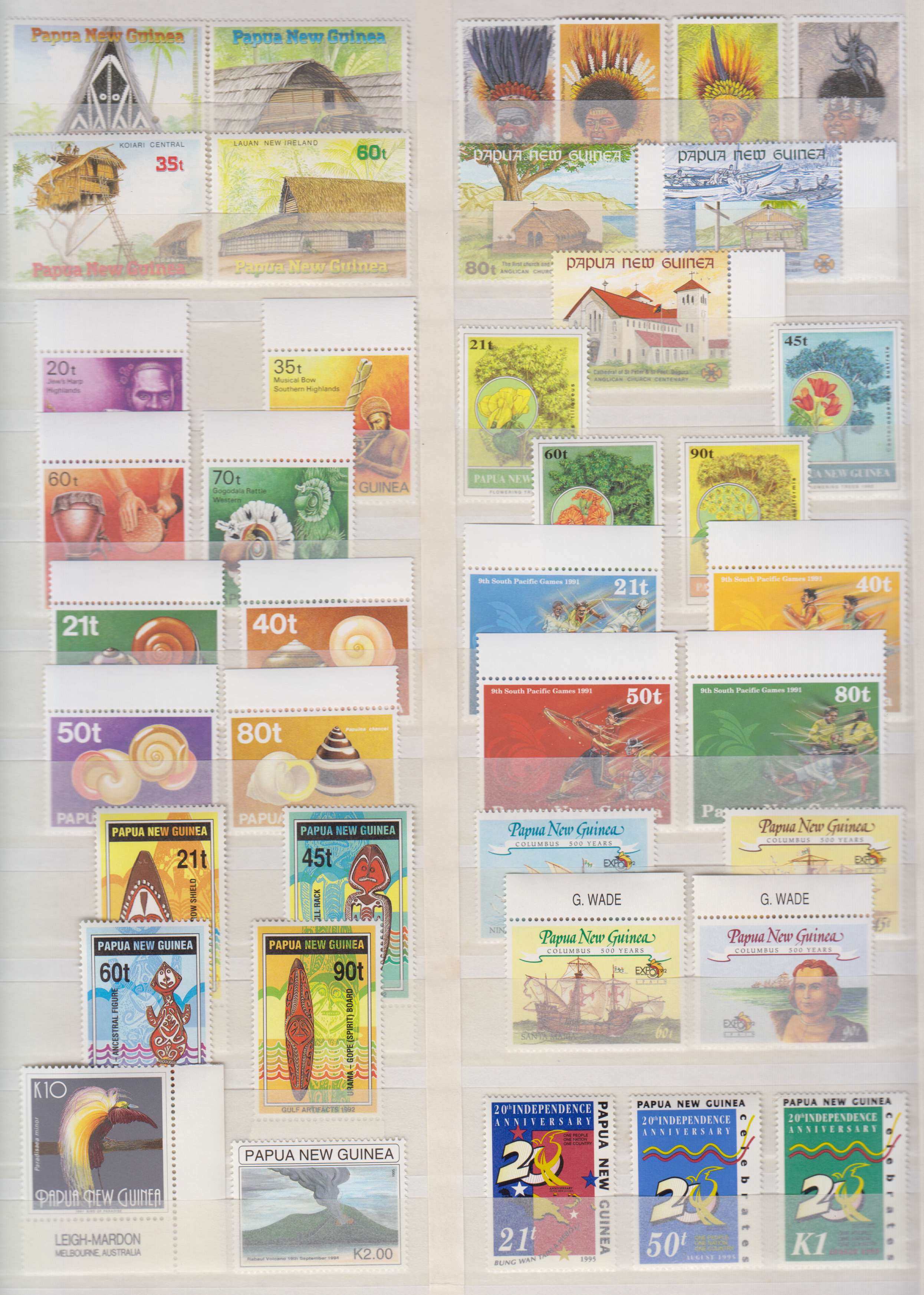 Argentina 1991 — Better group of 218 stamps including two strips & 4 souvenir sheets chiefly in full sets