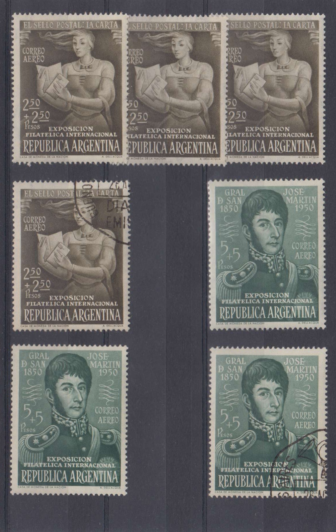 Argentina 1950 — Scott B12 & Cb1-cb5