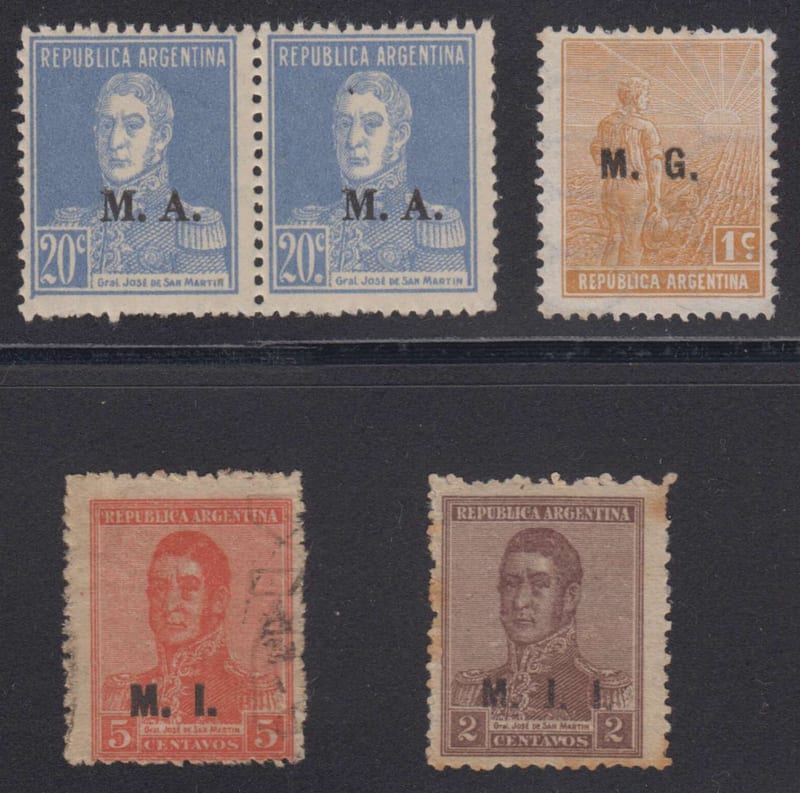 Argentina 1918 — Official Department