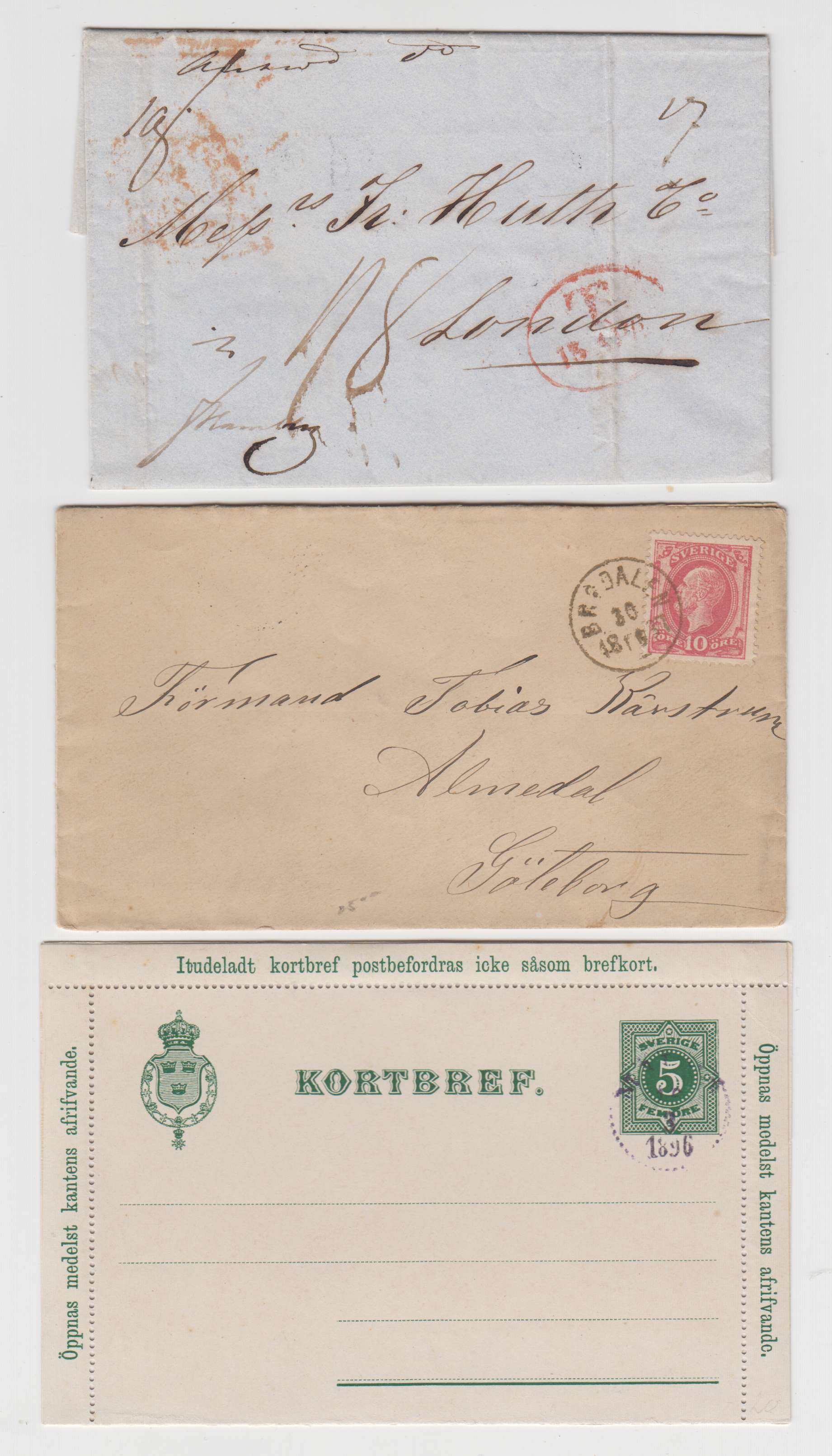 Sweden — Better group of 9 items including a prestamp, two covers, two letter cards, a Ppc & 3…
