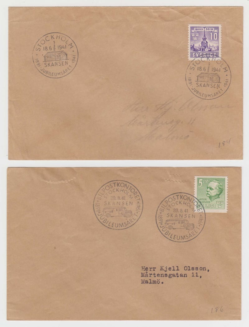 Sweden 1941 — Special cancels on 31 covers, cards or Ppc including better with Boy Scouts, United…