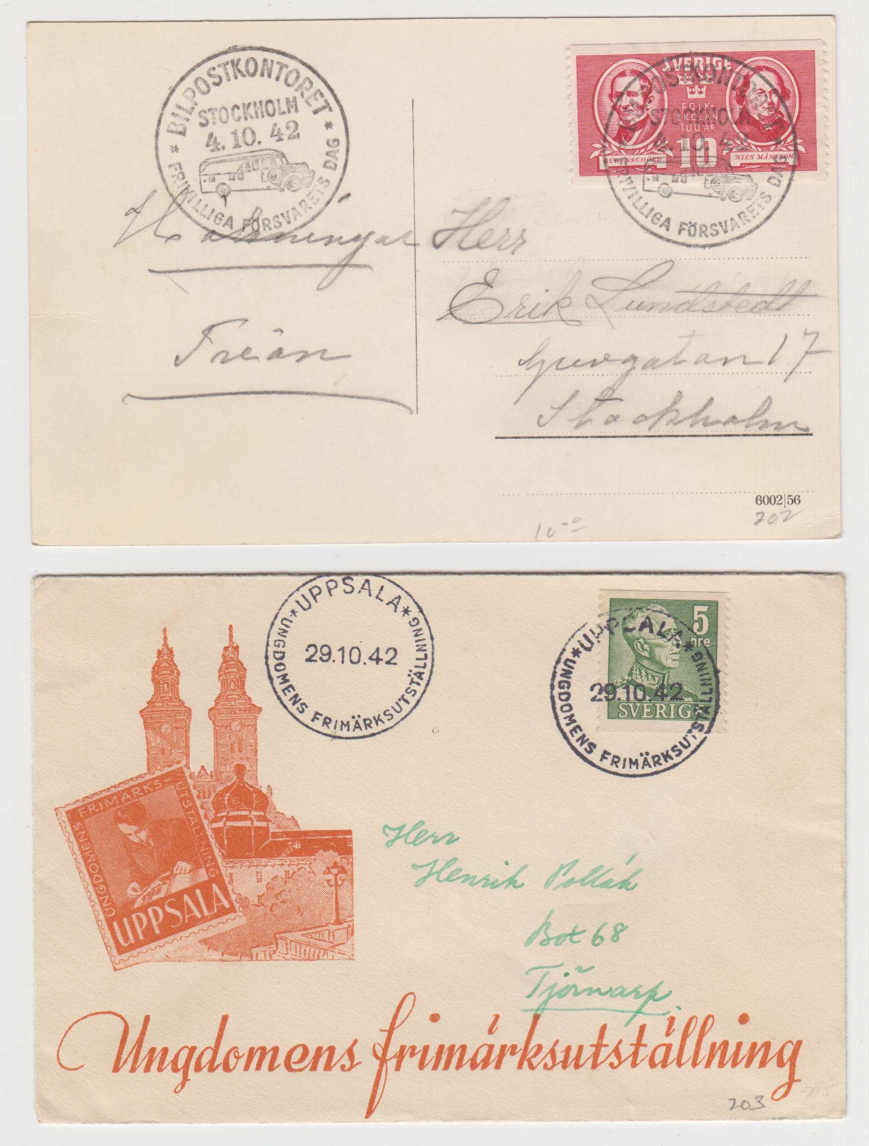 Sweden 1941 — Special cancels on 31 covers, cards or Ppc including better with Boy Scouts, United…