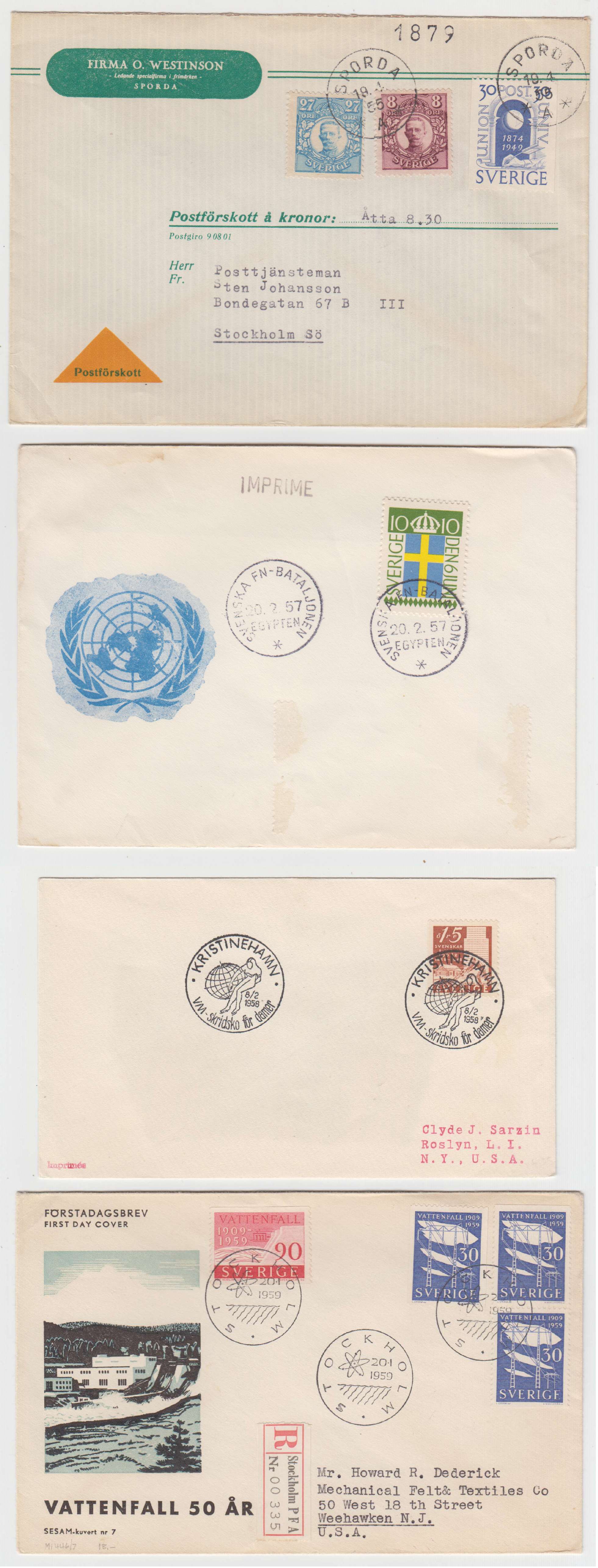 Sweden 1941 — Special cancels on 31 covers, cards or Ppc including better with Boy Scouts, United…