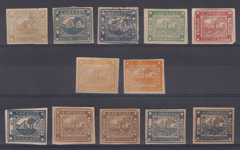 Argentina 1858 — Steamship (Barquitos)