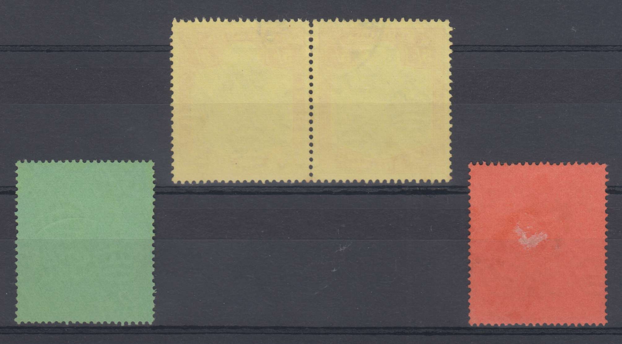 Bermuda 1938 — Scott 125 pair, 126a (perf 14) & 128b