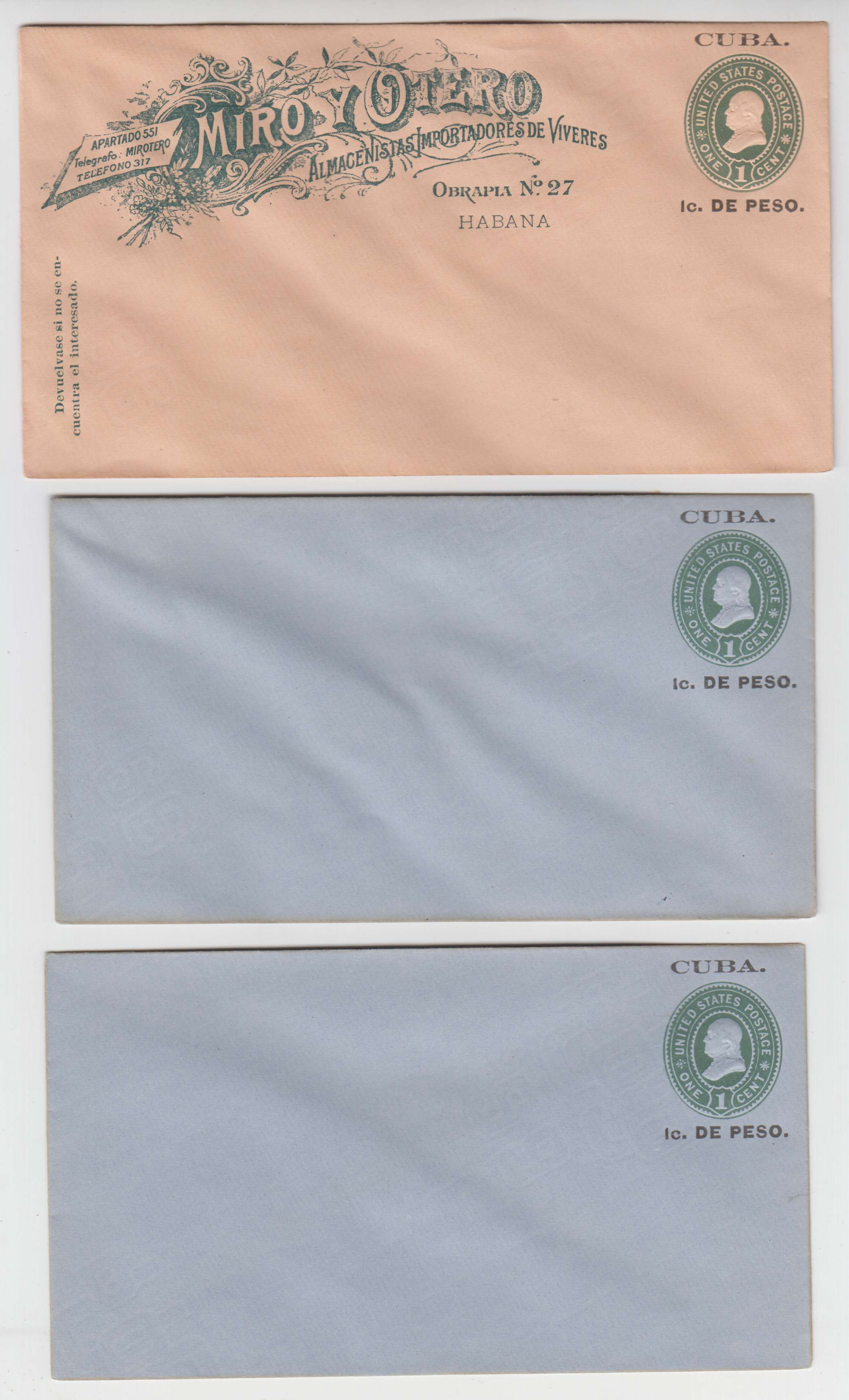 Cuba 1899 — Envelopes