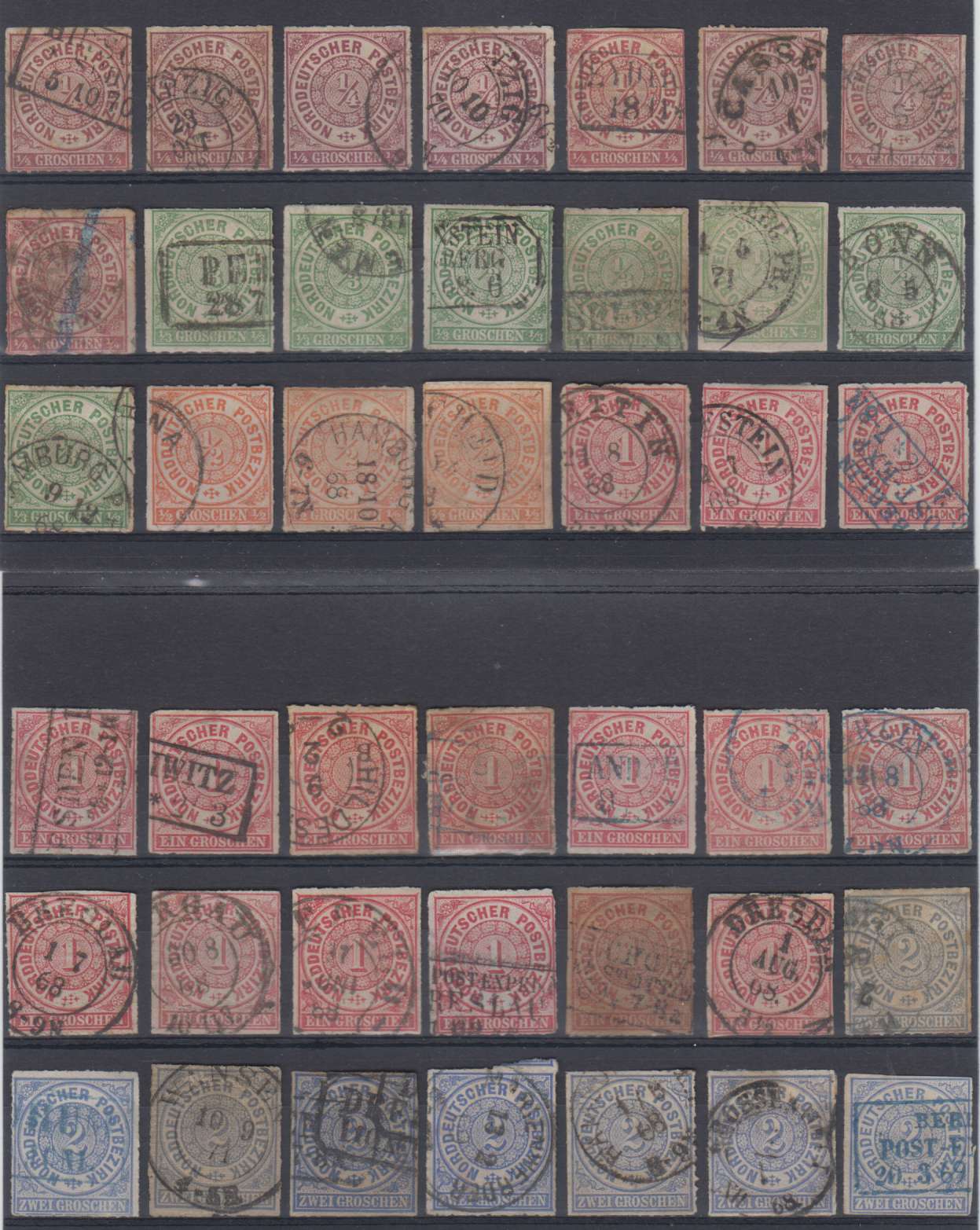 Germany 1868 — Scott 1-11 & 1b