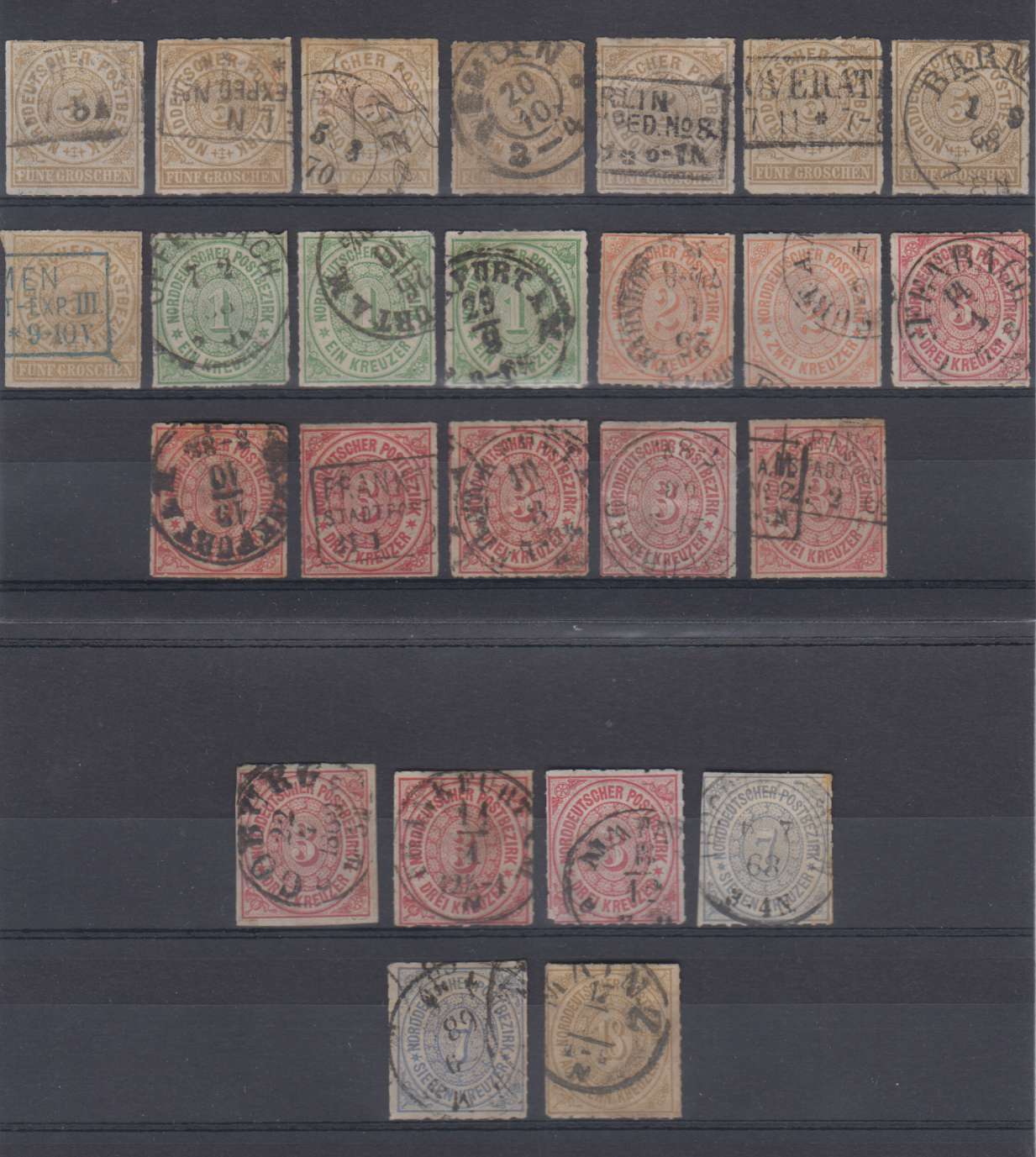 Germany 1868 — Scott 1-11 & 1b