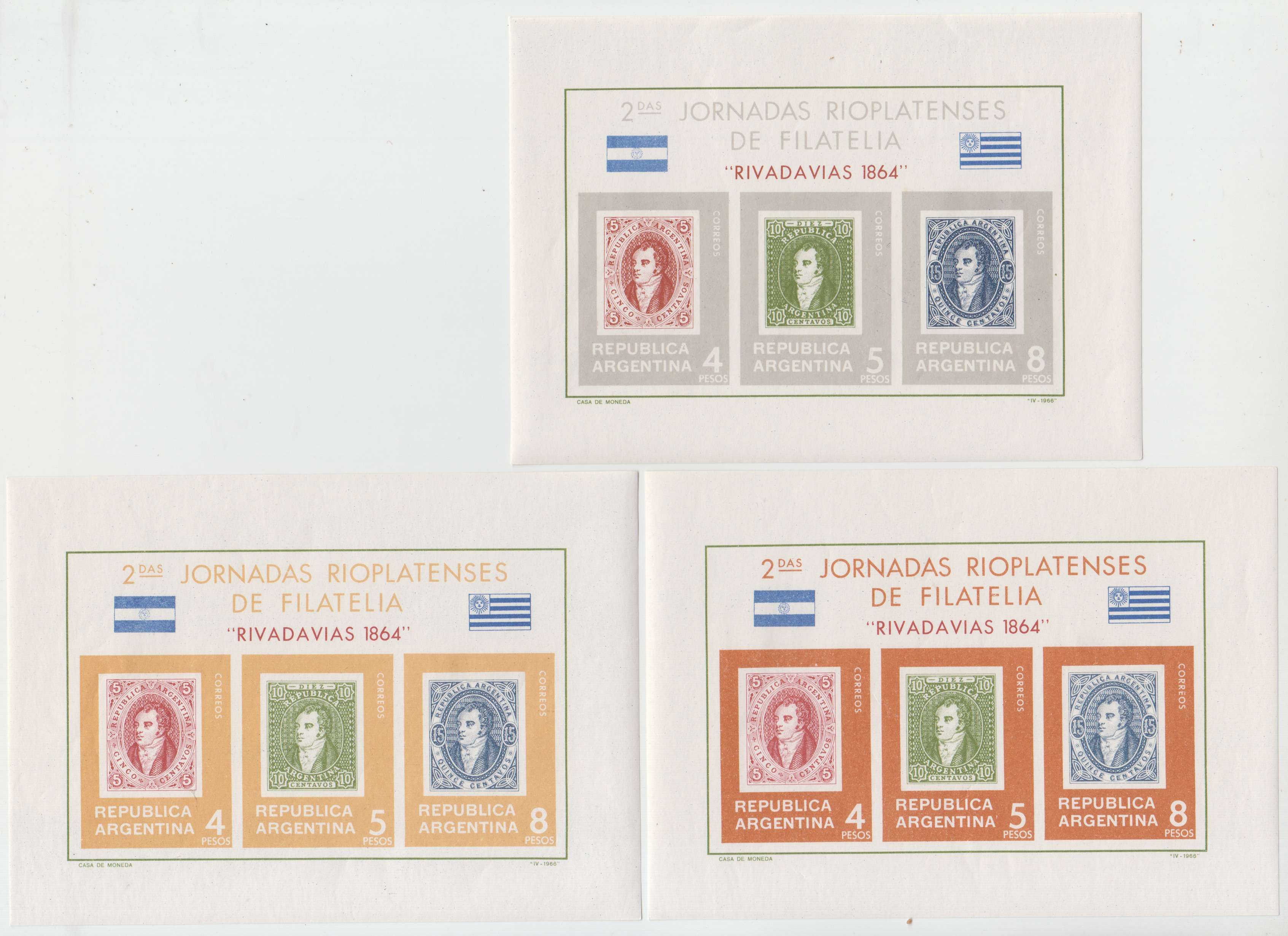 Argentina 1966 — Rio de la Plata stamp show & Rivadavia