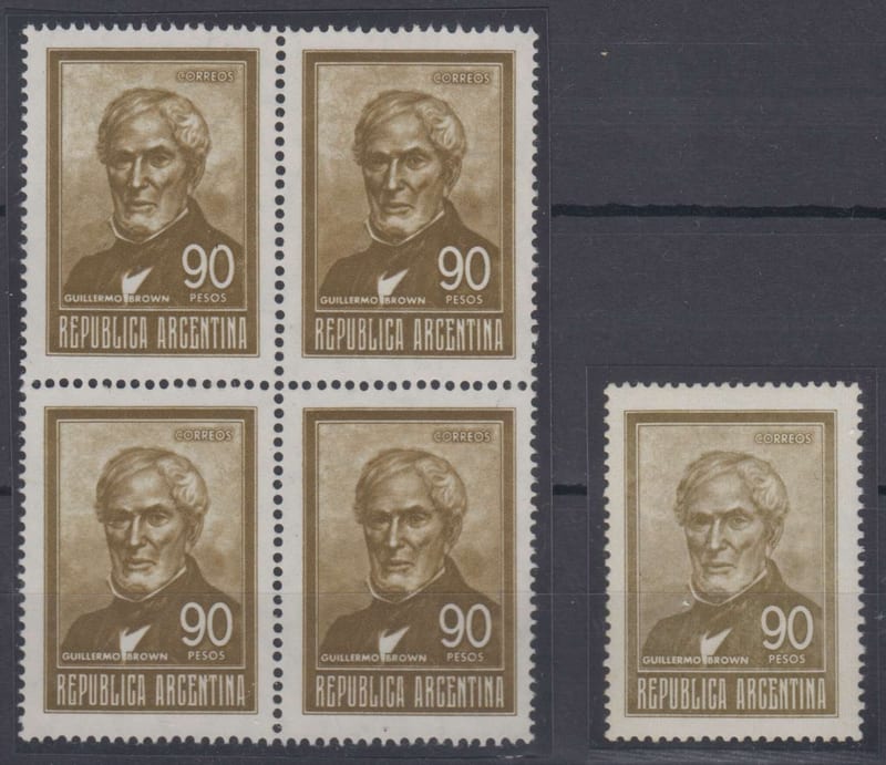 Argentina 1965 — Scott 891 variety